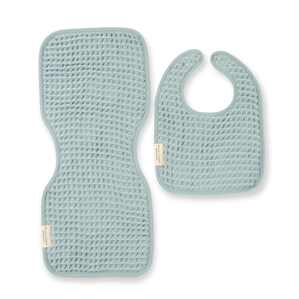 Baby Bibs and Burp Cloths Set, Fog
