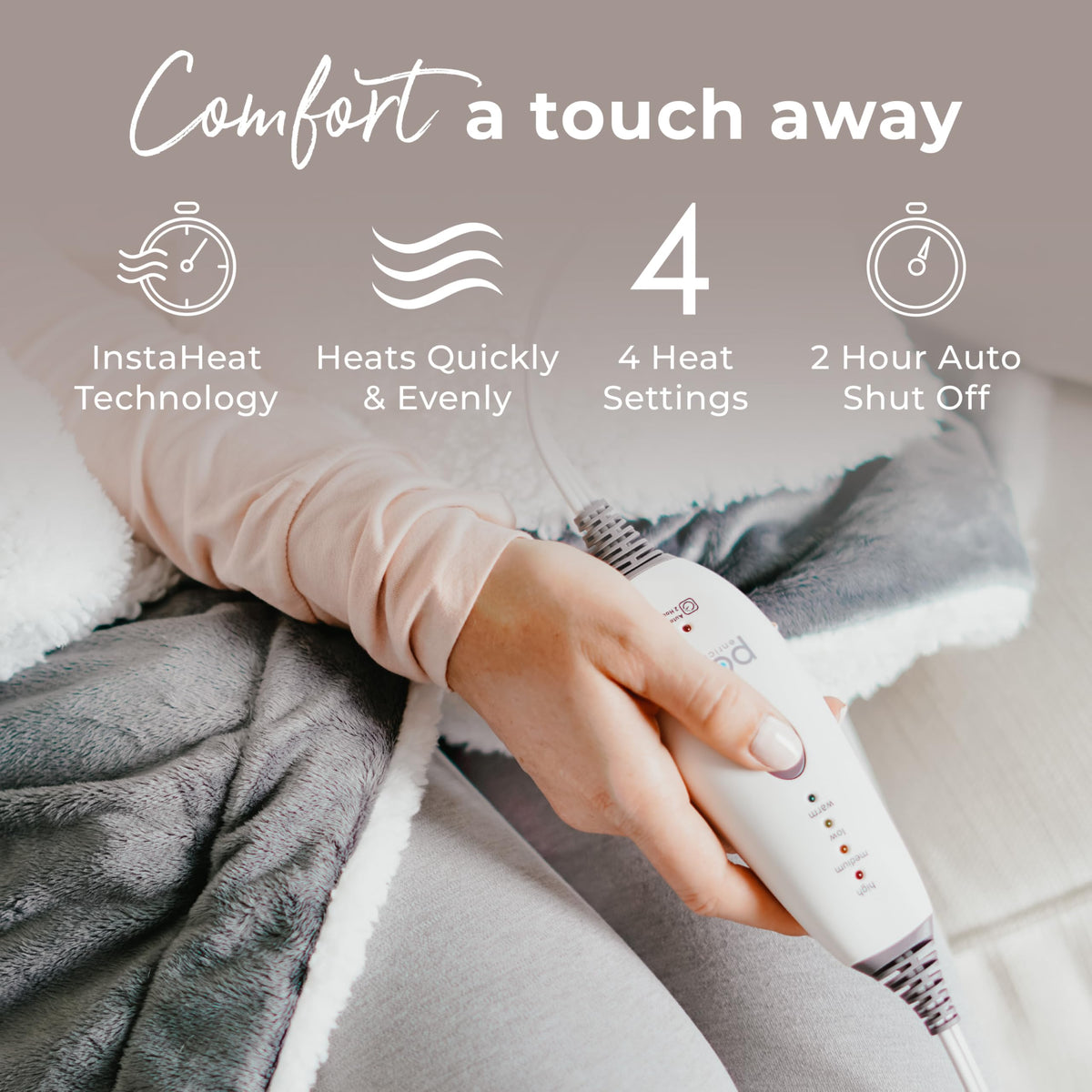 WeightedWarmth 2-in-1 Heated Weighted Blanket, 13 lb