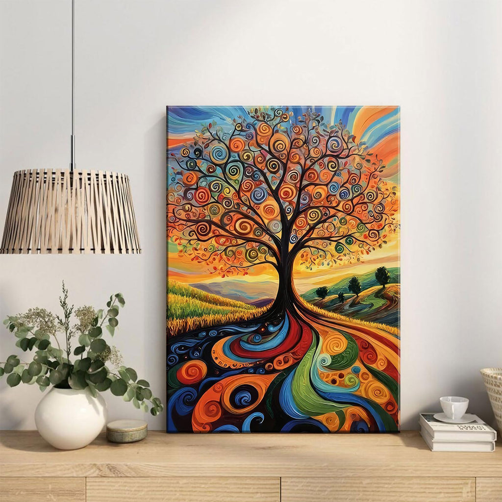 Abstract Tree of Life Canvas Wall Art Colorful Graffiti Tree Decor painting Pictures Modern Landscape Trees Posters