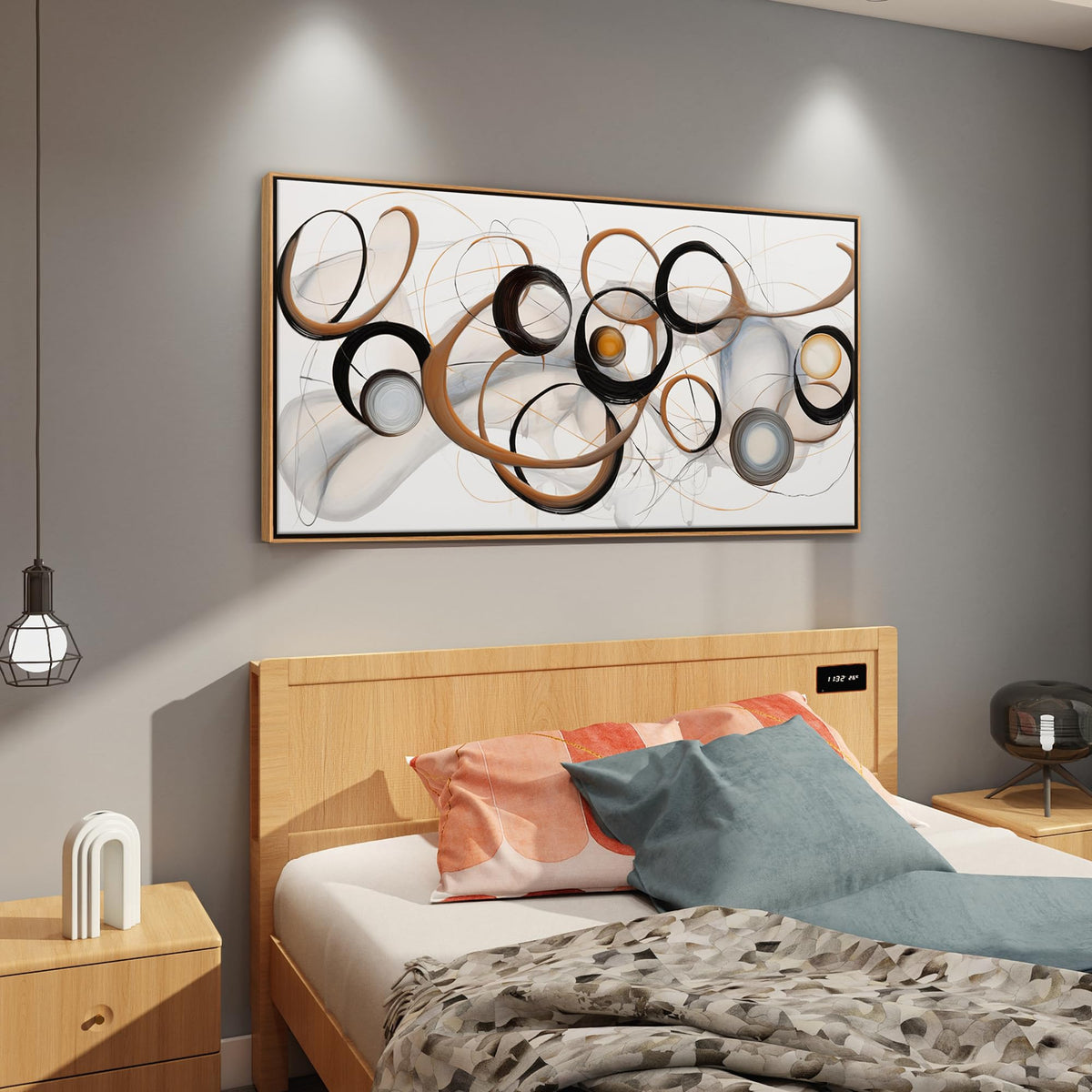 Framed Wall Art Living Room Wall Decor Framed Abstract Canvas Wall Art Bedroom Wall Decor Above Bed Office