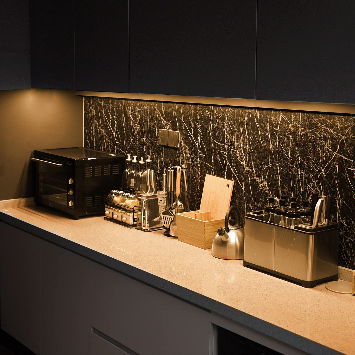 Under Cabinet LED Lighting Kit Cabinet Counters Shelf Closet. 6 PCS 12 Inches Light Strip with Adapter Switch Dimmer