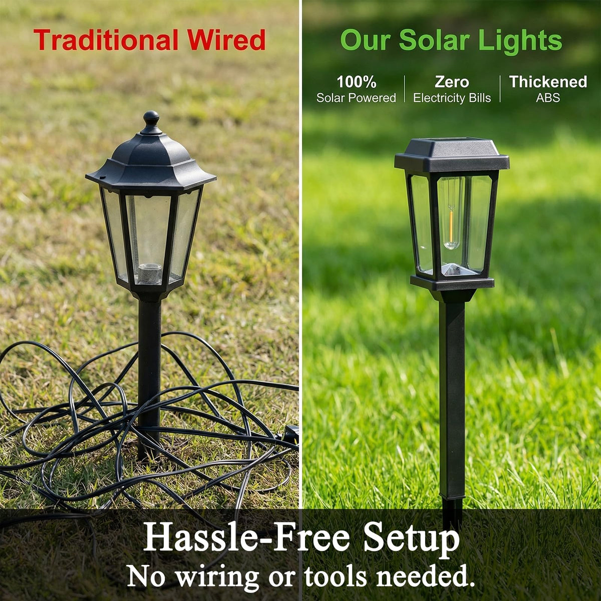Solar Pathway Lights Outdoor 10 Pack, LED Solar Garden Lights