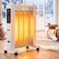 26" Space Heater for Large Room, 1500w Electric Mica Panel Heater, 3 Sides Heating, 12H Timer, Remote, 3 Modes