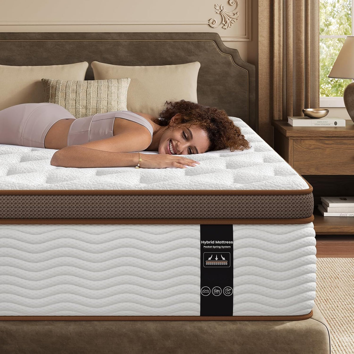 Full Mattress 14 Inch - Firm Hybrid Mattress Full with Orthopedic Spine Support & Motion Isolation - Individually