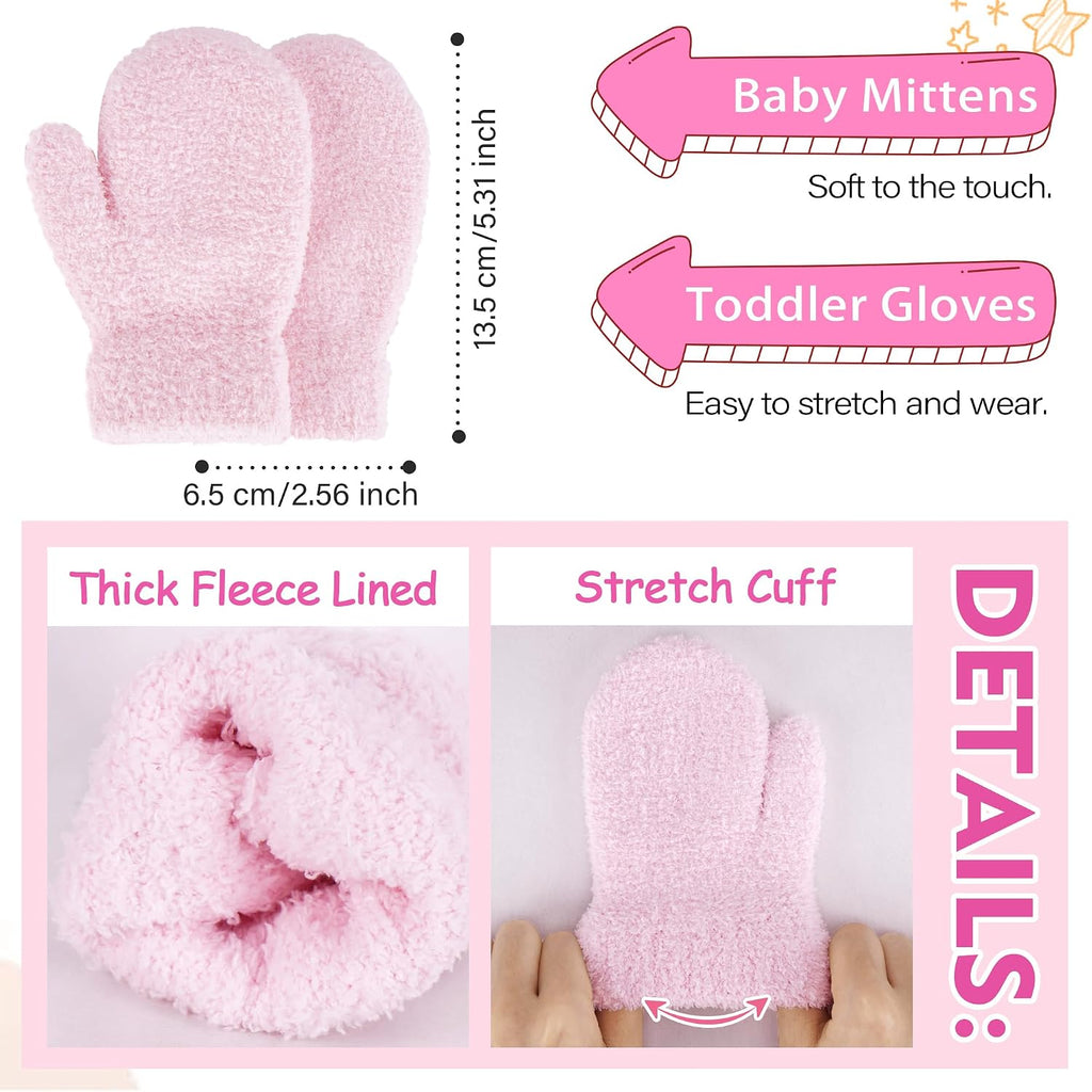 Toddler Kids Winter Hats Mittens Gloves Scarf Set Age 0-4