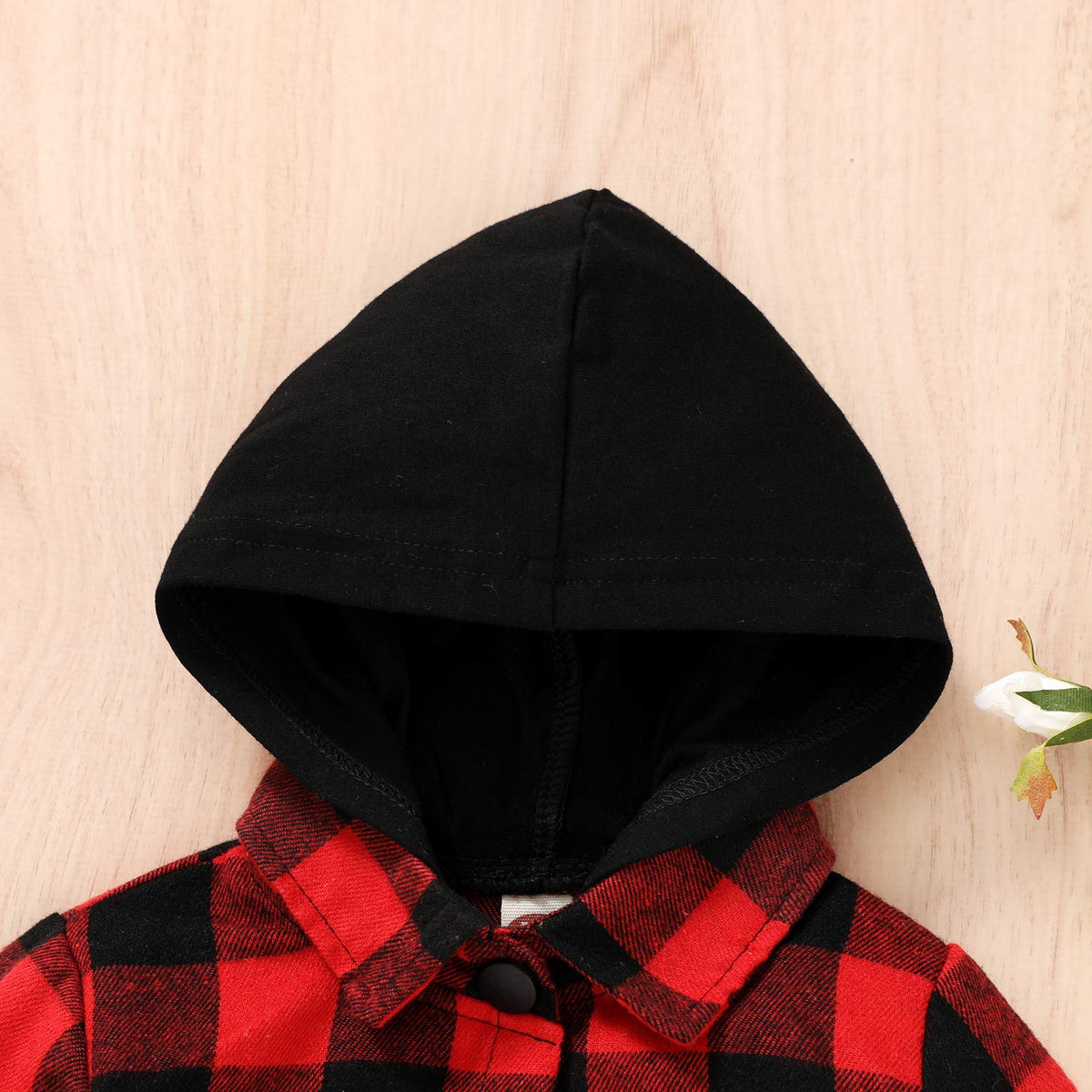 Toddler Baby Boys Girls Flannel Hooded Plaid Shirt Jacket