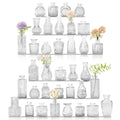 Set of 36 Glass Bud Vases Small Flower Vases for Centerpieces