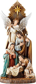 Christmas Figurines - Joseph Mary Jesus and Shepherd Tabletop Centerpiece Nativity Figurine, 16.25-Inch, Shepherd's