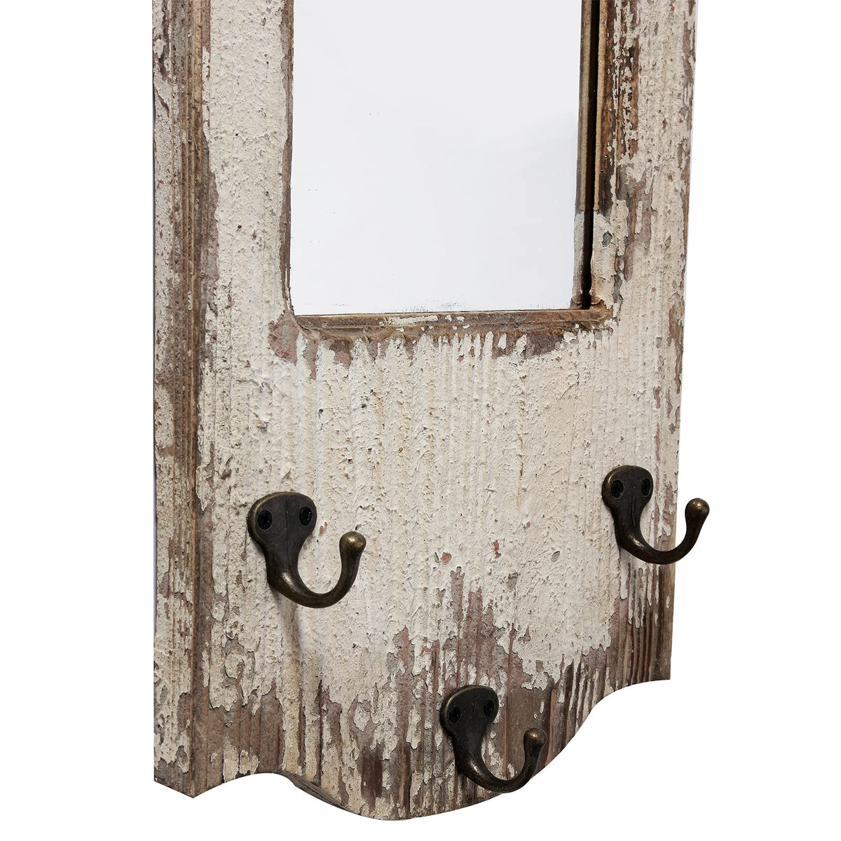 Farmhouse Entry Way Mirrors for Wall with 3 Metal Hooks