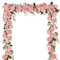 Artificial Peony Flower Garland - Silk Peony Garland with Pink Flowers for Wedding Party Table Decoration, 6ft/Strand