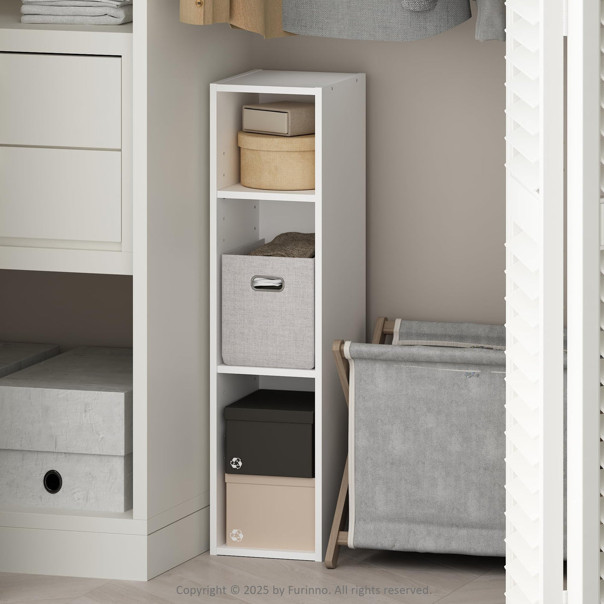 Reed 3-Tier Closet Organizers and Storage, Closet Organizer, Open Shelf Closet Storage, for Wardrobe, Bedroom, Living