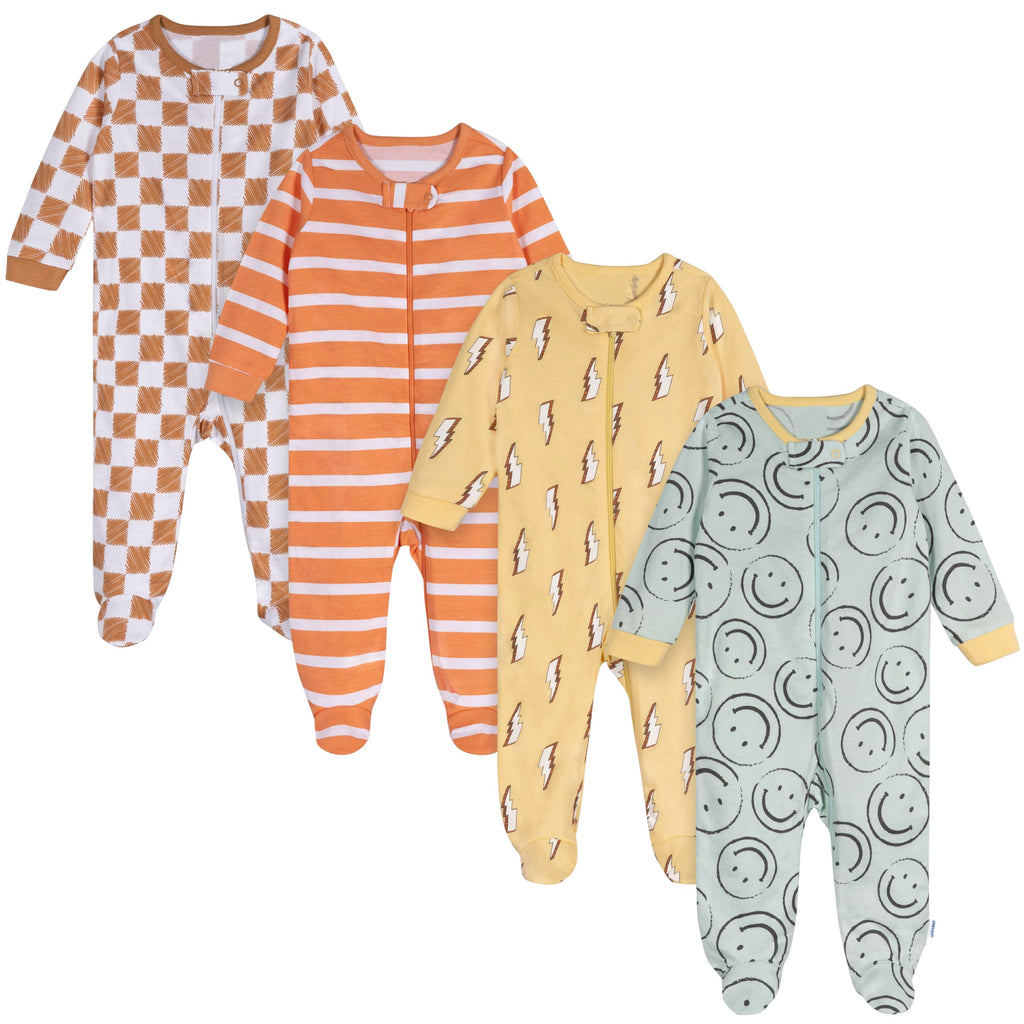 Baby-boys pack Sleep 'N Play Footies, Smiles
