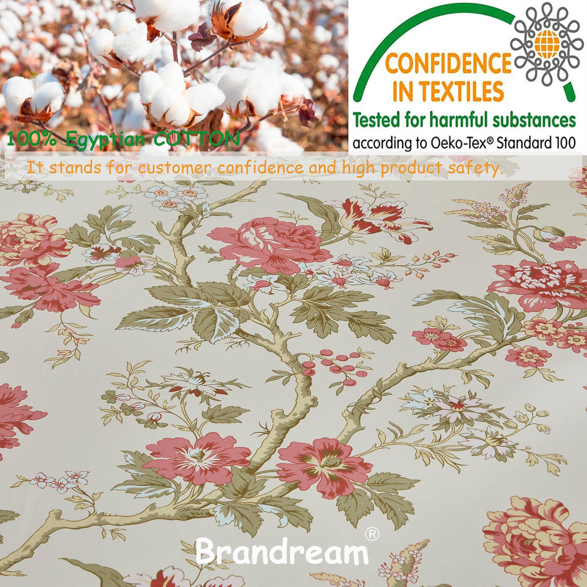 Sheets Set Floral Bedding Chinoiserie Blossom Farmhouse Luxury Grandmillennial Bedding Collections 100%