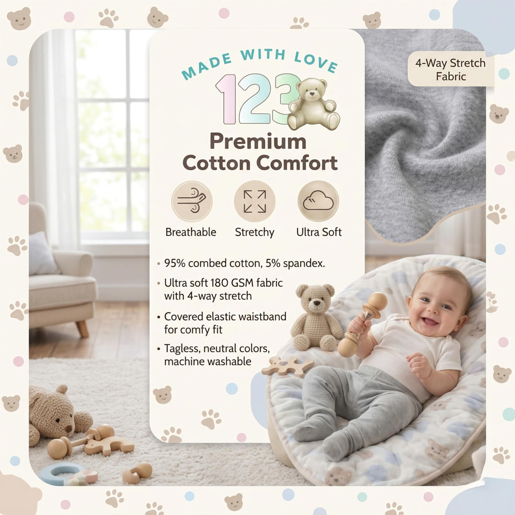 Baby Footed Pants with Footies, Boy Girl, Lilac