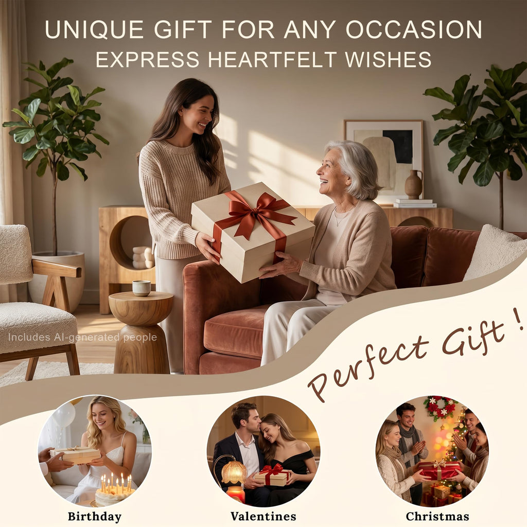 21'' Modern Ceramic Table Lamp with Gift Box, White, Small