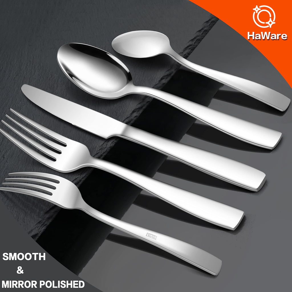 18/10 Stainless Steel Flatware, 60-Piece Silverware Set for 12