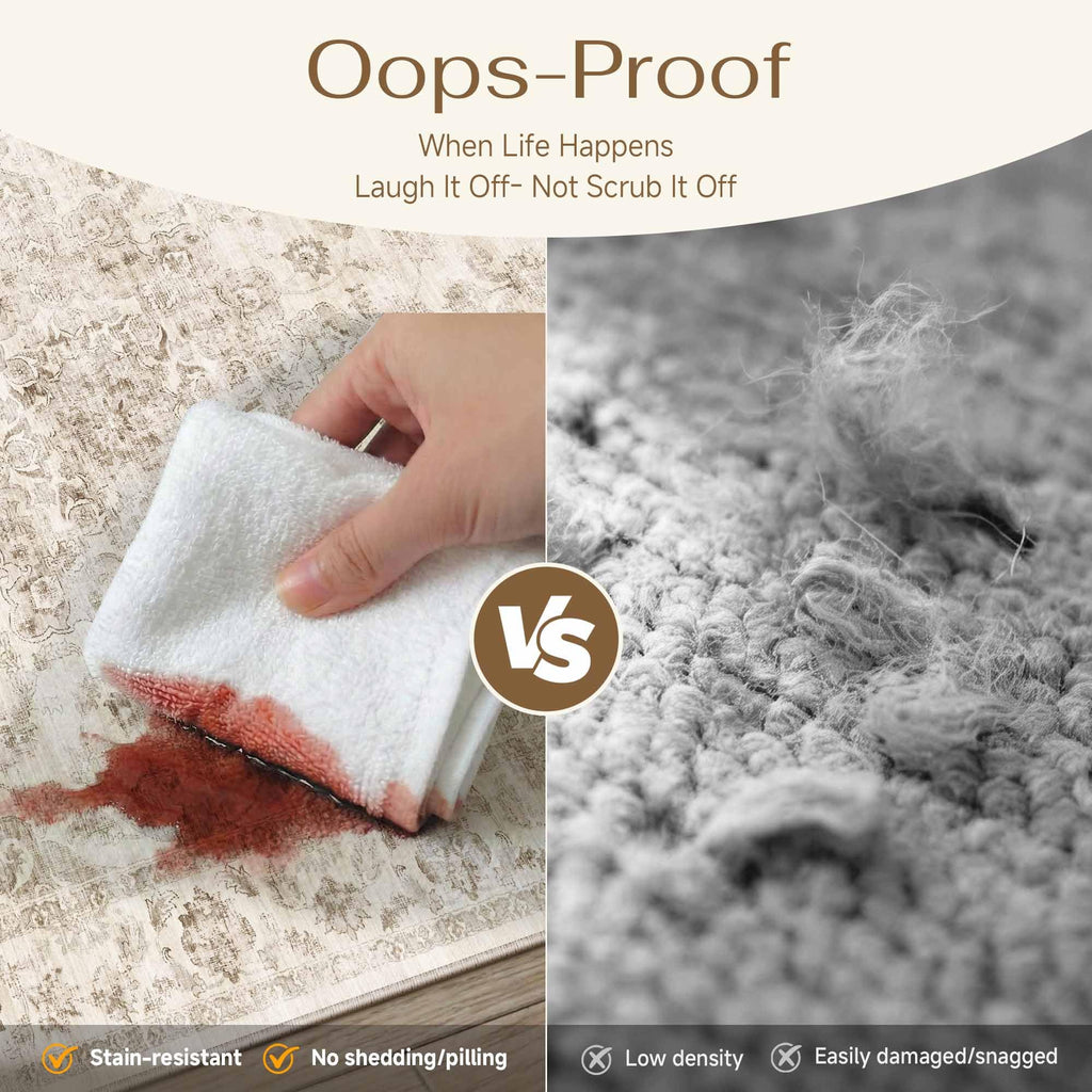 2x4 Beige Neutral Runner Rug