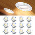 12 Pack 4 Inch LED Eyeball Gimbal Recessed Light, 5CCT Dimmable