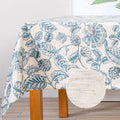 Waterproof Tablecloth Rectangle 60x102 Inch Rustic Burlap Tablecloth Spring Floral Linen Table Cover Farmhouse
