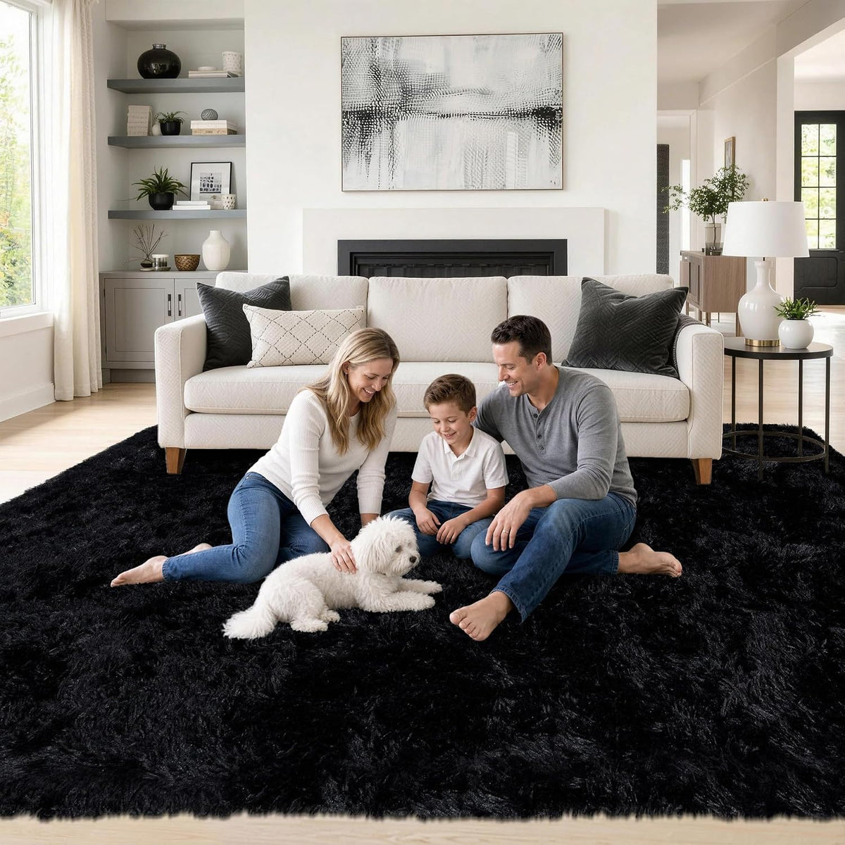 Area Rugs: Fluffy Shag Soft Washable Rug Large Fuzzy Plush Indoor Carpet Nursery Playroom Kids Girls Boys Room