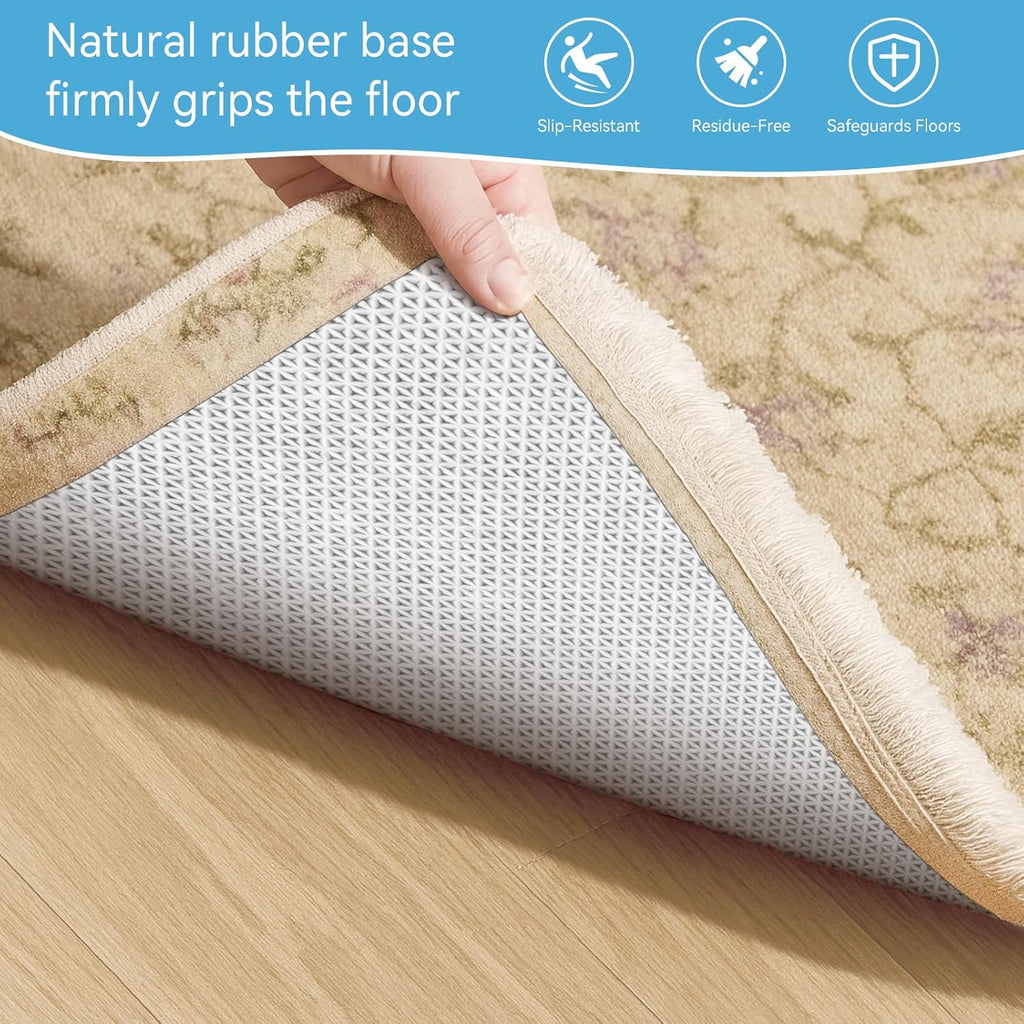 5x7 FT Non Slip Rug Pad,100% Waterproof Felt Rug Pad for Hardwood Floors,1/8" Thick Soft Carpet Pad with Natural