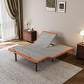 Split Top Queen Adjustable Bed Frame with Massage, Underbed Light