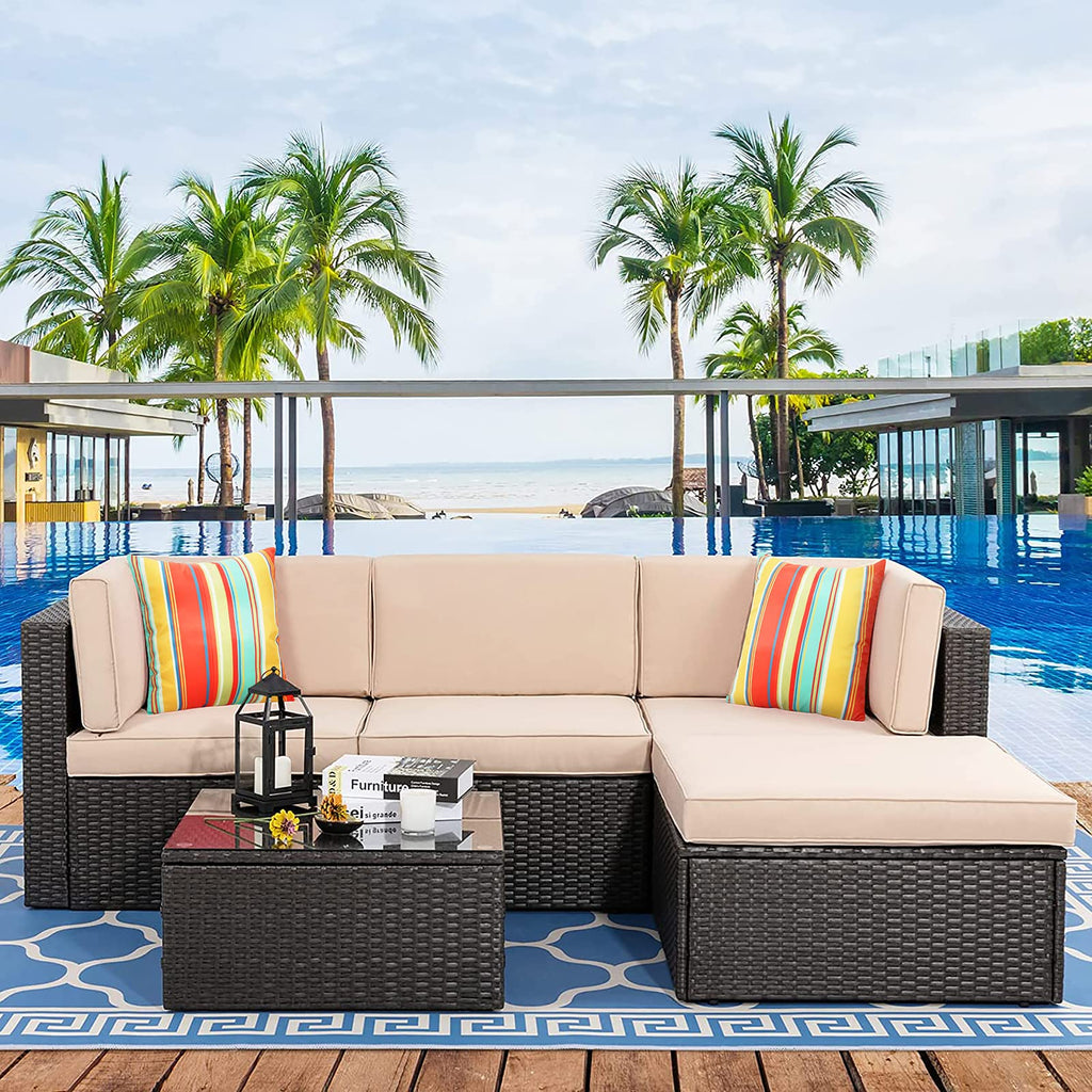 Outdoor Pillow Covers Waterproof Throw Pillow Covers Set of 2, Decorative Square Beach Pillowcase Patio Pillows for