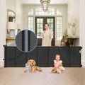 Reinforced 90 Inch Retractable Baby Gates Extra Wide Baby Gate with Reinforced Strips, 7.5ft Long Retractable Dog