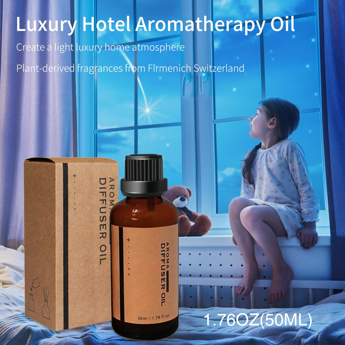 Essential Oil Diffuser, Volcano Diffuser/Humidifier, Flame and Volcano 2 Mist Mosdes, Included 50ML Hotel