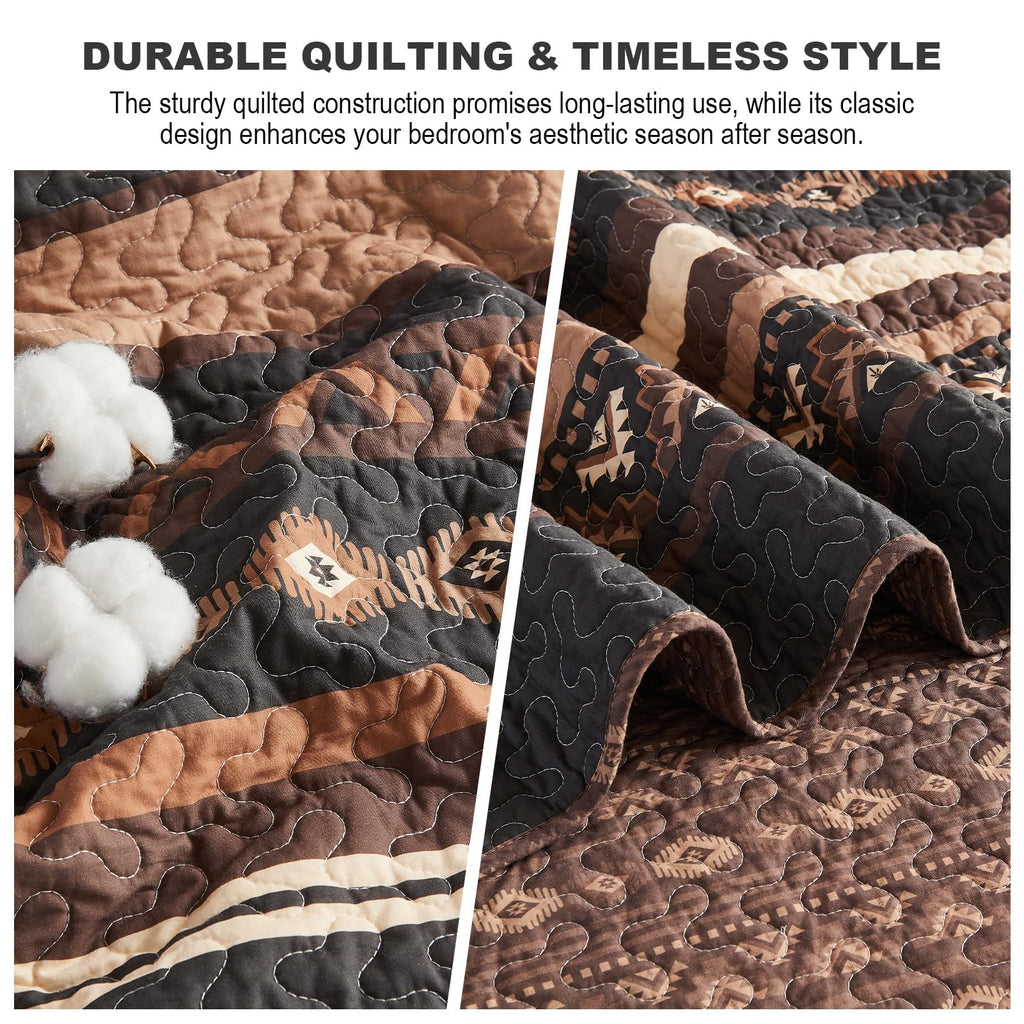 100% Cotton Quilt Set, Southwestern Aztec Bedspreads