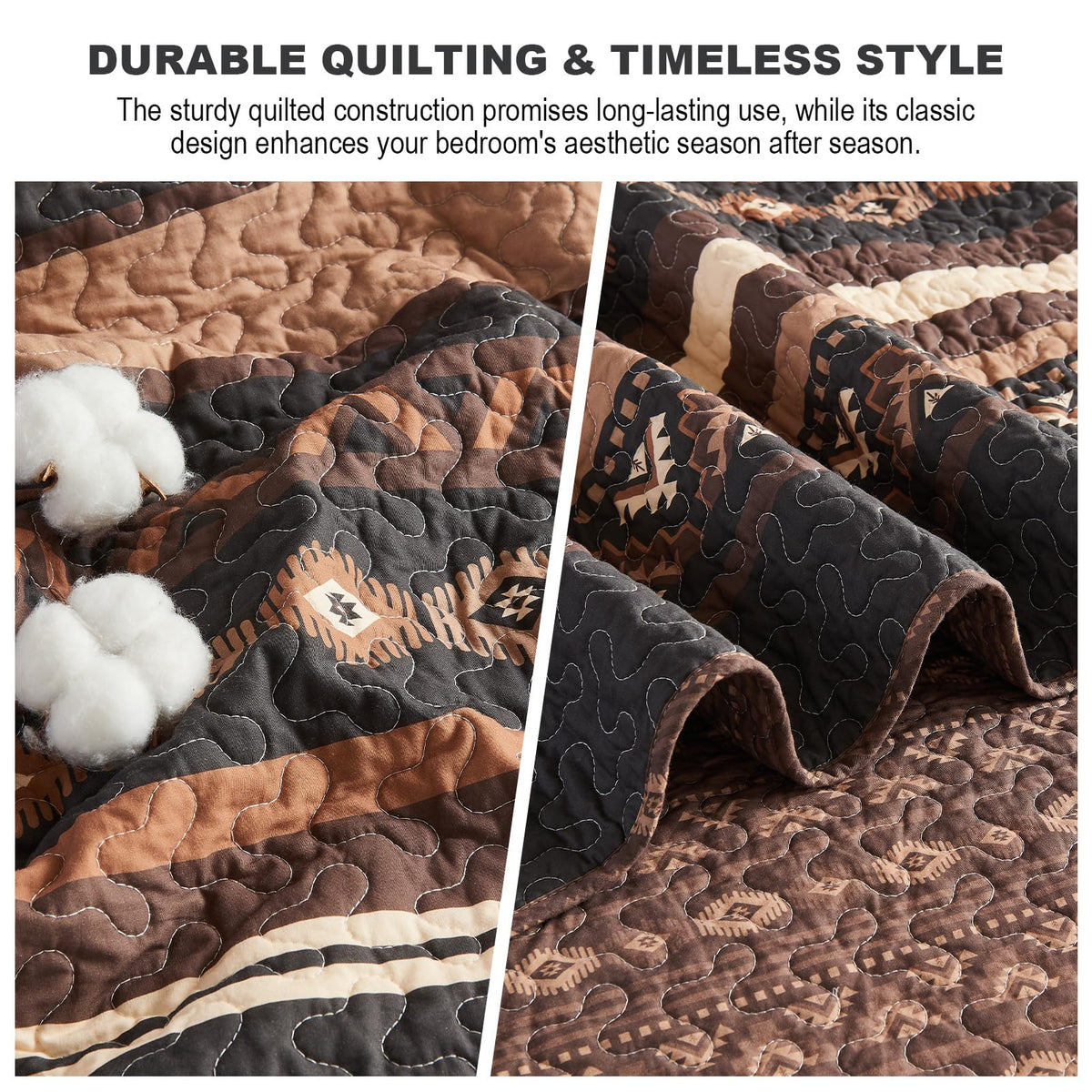 100% Cotton Quilt Set, Southwestern Aztec Bedspreads