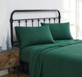 Solid Flannel Green Cotton 3-Piece Sheet Set, Solid Themed, for Men and Women, Oeko-TEX Certified Confidence