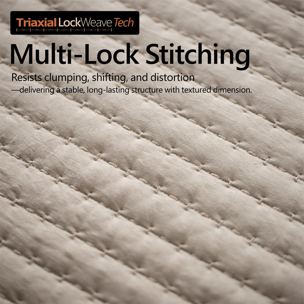 Quilt Set 112 x 106 in, Lightweight, Oatmeal