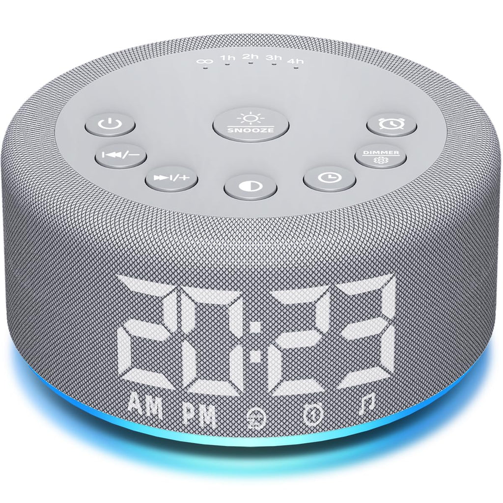 3 in 1: Sound Machine Alarm Clock Night Light White Noise Machine with 30 Sleeping Sounds for Baby Kids Adults 32