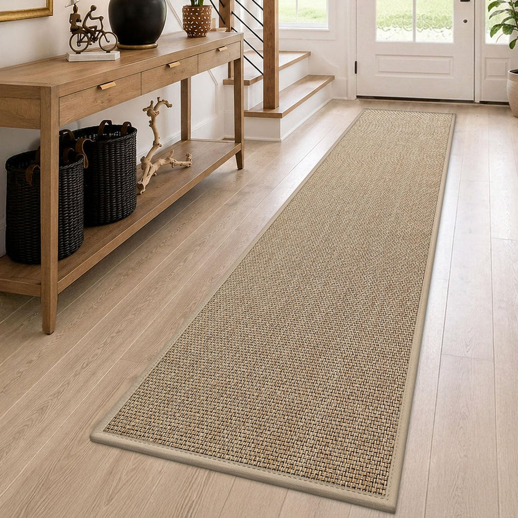 Ultra Th Runner Rug 28x144, Non Slip Entryway Rugs, Beige