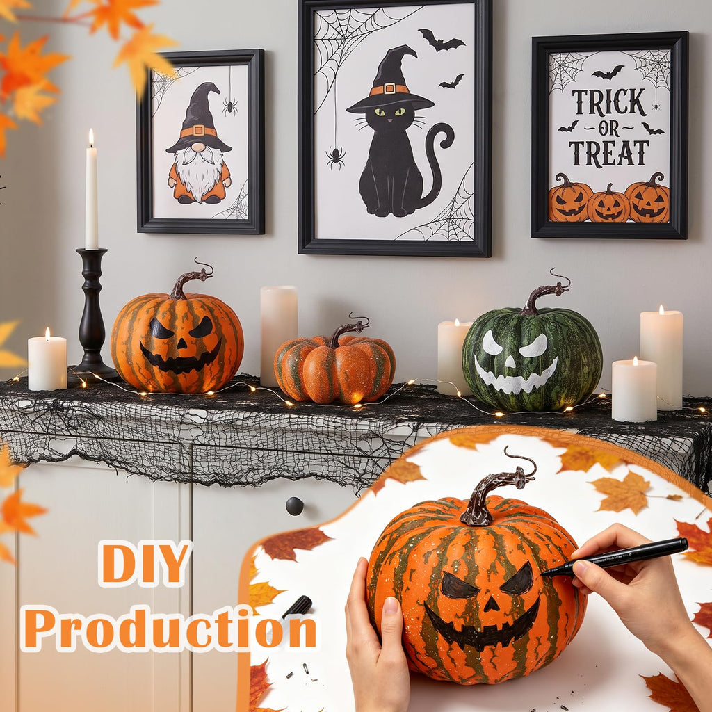 6.3 Inch Artificial Pumpkin Orange Fake Foam Pumpkins for Craft