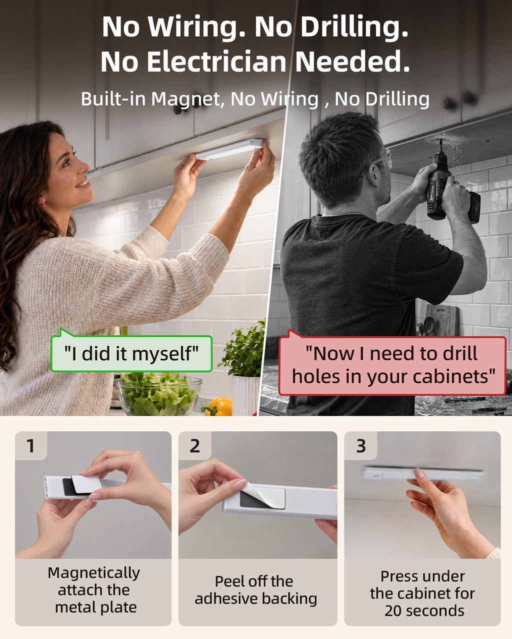 Under Cabinet Lighting Wireless, Motion Sensor Light Indoor