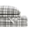 Sleep Philosophy Micro Fleece Sheets Bed Set 3 Piece, Grey Plaid