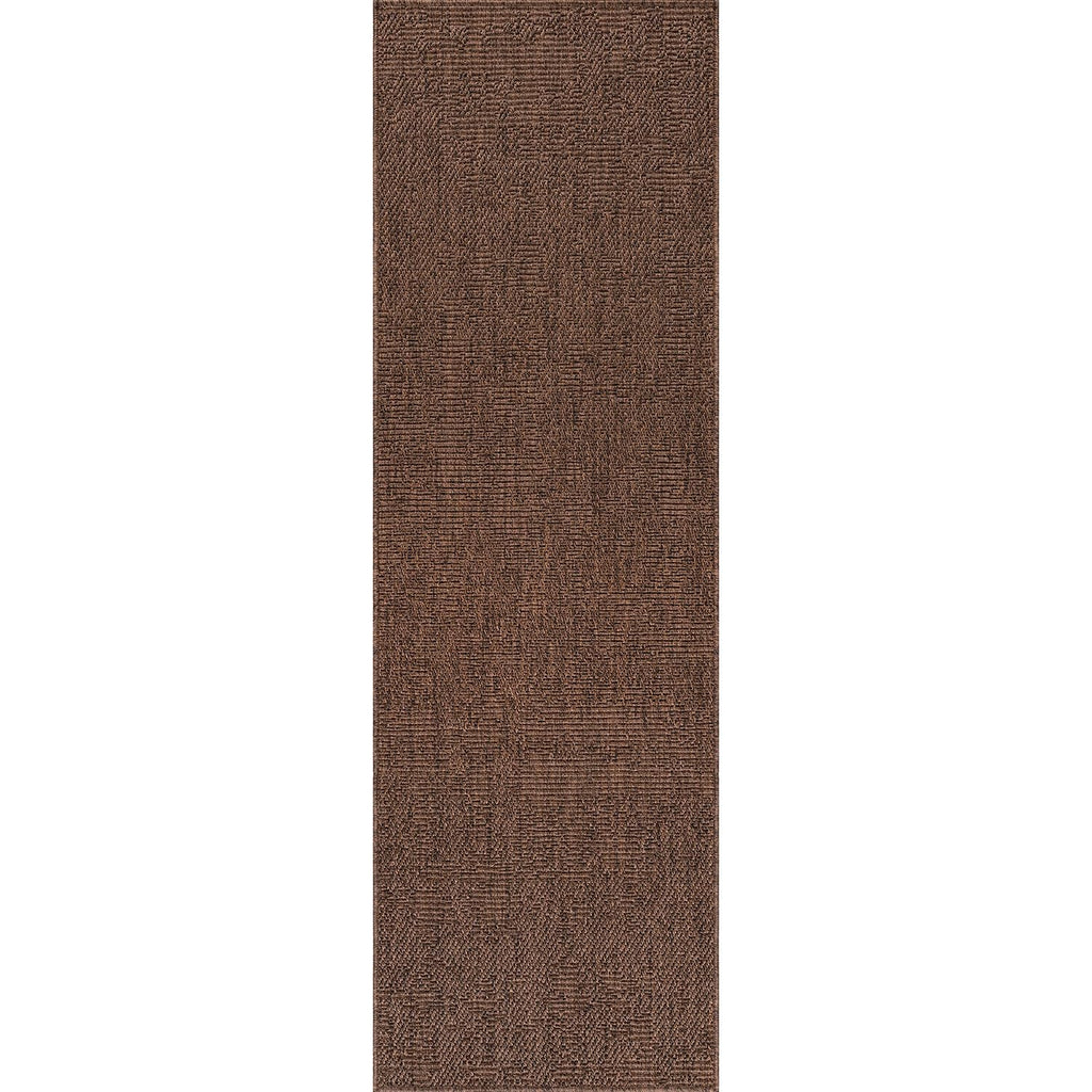 Easy Jute Runner Rug Brown Solid Boho Woven Design Easy-Cleaning Non Shedding Fiber Living Room Bedroom Garden Patio