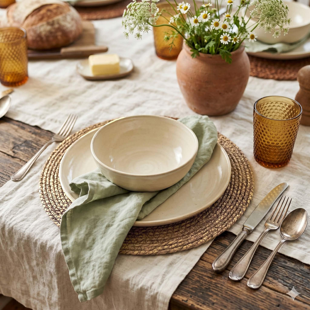 13.8" Set of 8 Brown Seagrass Woven Round Placemats by DaiVuCrafts