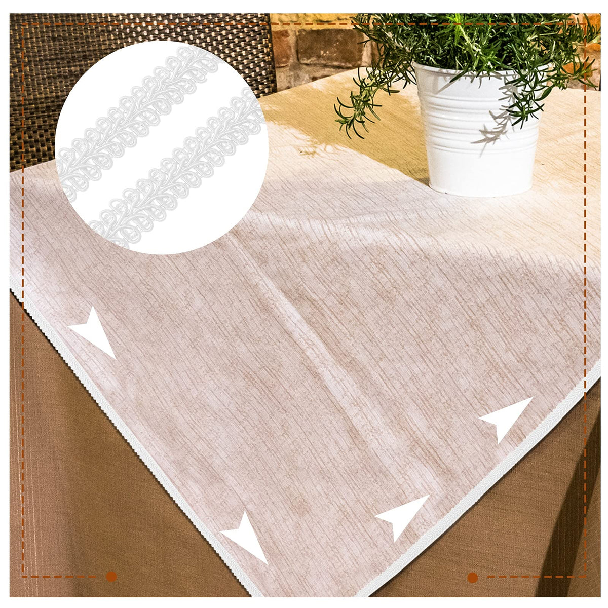 Gimp Braid Trim 1/2 Inch 20 Yard Gimp Braid Trim Decorative, White
