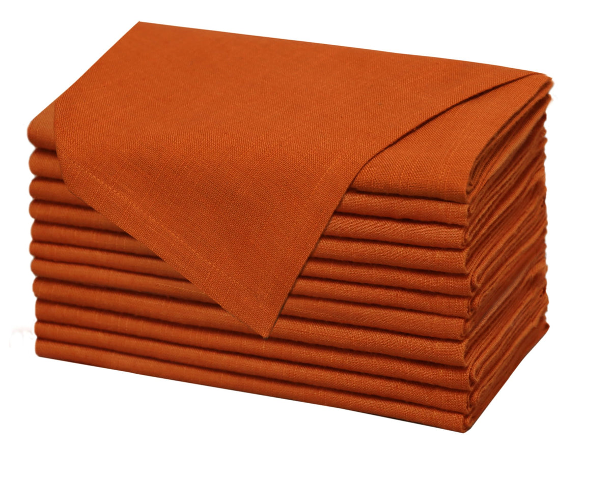 Harvest Cloth Napkins - Set of 12 Soft 100% Cotton Napkins