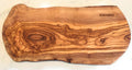 16" Rustic Handmade Olive Wood Bark Edge Charcuterie Board by - Platter For Cutting, Chopping, Serving. Wooden Cheese