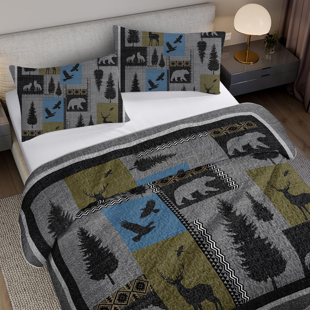 Farmhouse Quilt Set, Farmhouse Bedspread Coverlet Set