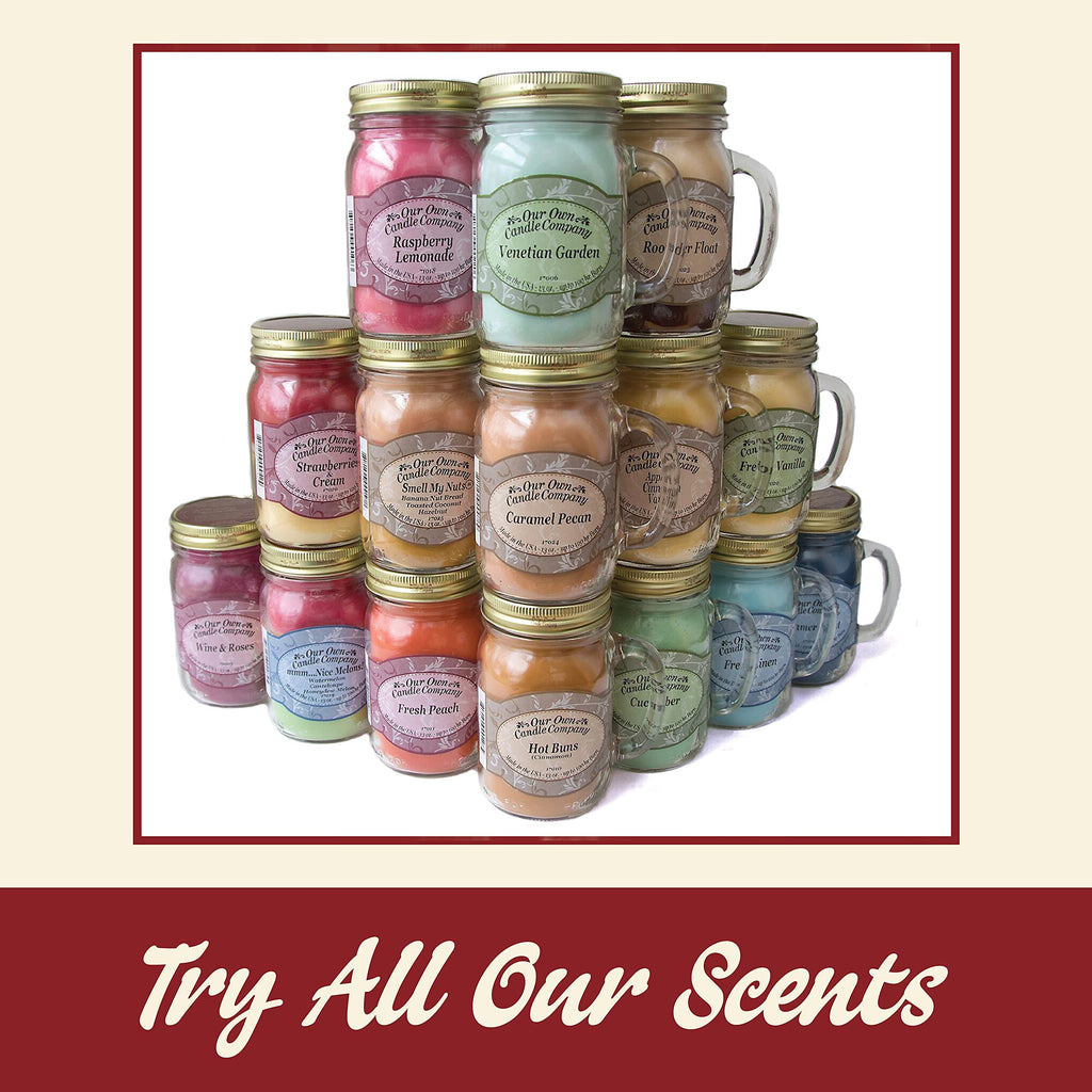 Pumpkin Spice Scented 13 Ounce Mason Jar Candle