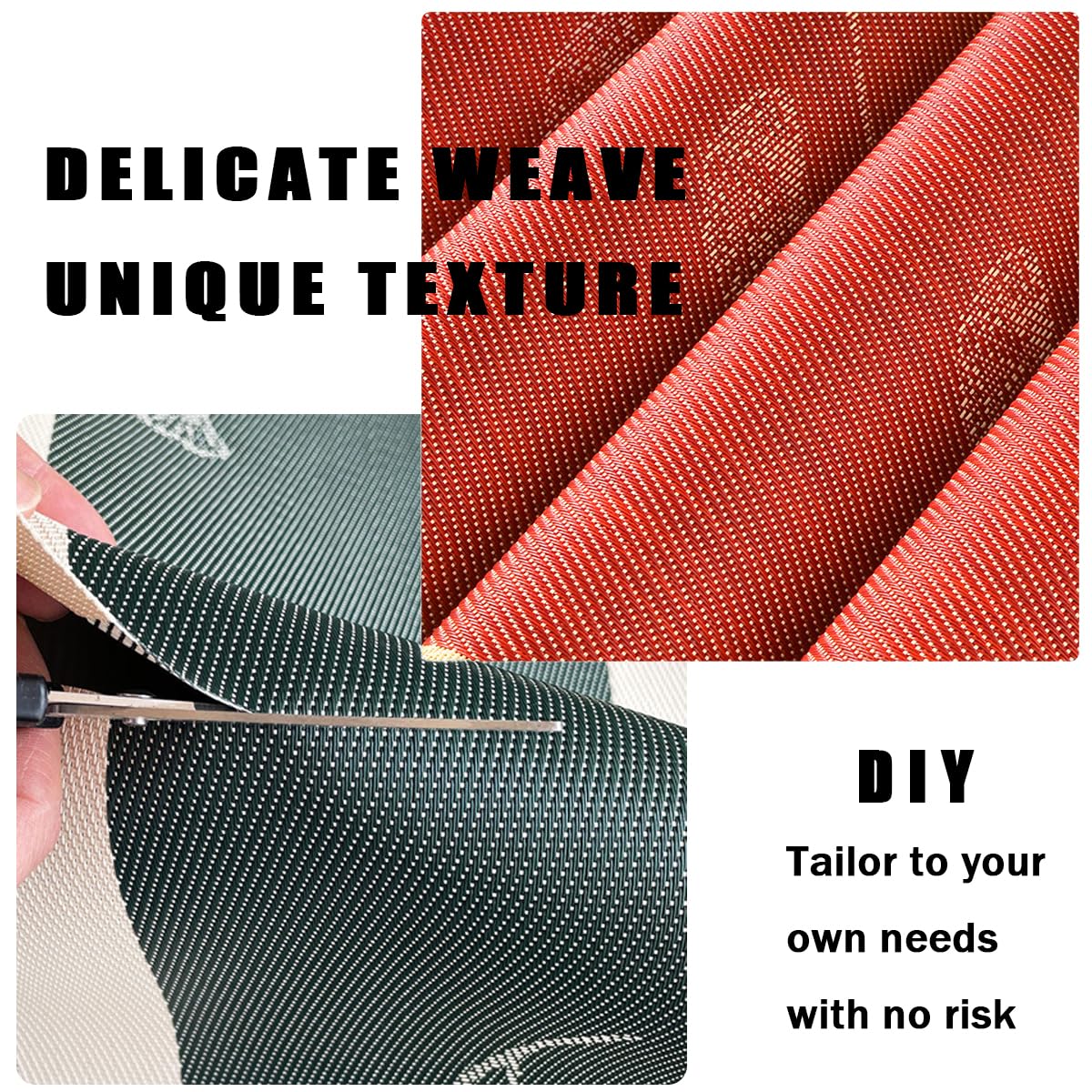 Elegant Placemats with Matching Table Runner,Washable Durable Plastic Placemats for Dining Table Sets(6pcs