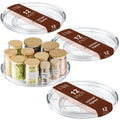 12 in Lazy Susan Turntable, 4 Pack Clear Spice Rack, Organizer Storage