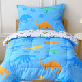 Toddler Comforter Sets, 4 Pieces Bedding Sets, Dinosaur Pattern