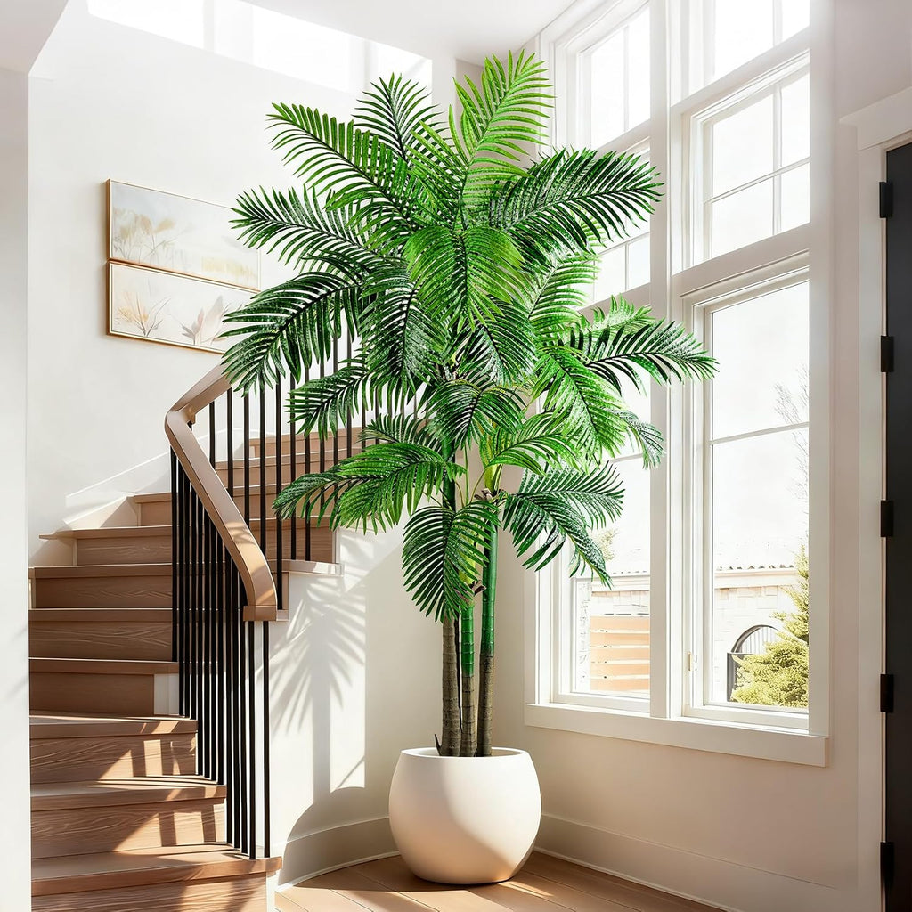 Big Artificial Palm Tree Tall Faux Tropical Trees Indoor Outdoor Realistic Floor Plants Large Fake Plant Living Room