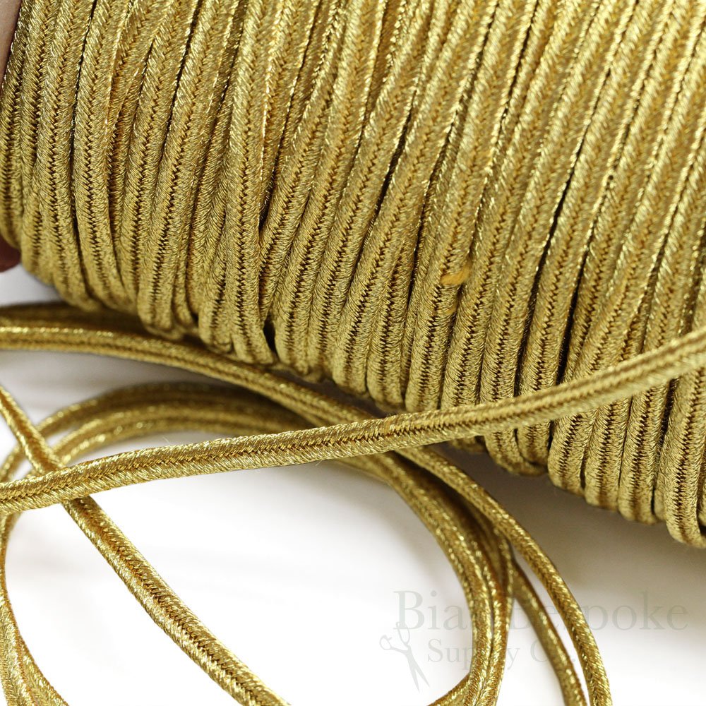 M Yellow Gold Bullion Soutache Braid: 5 Yards - 4m